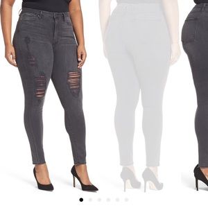 Good American high waisted, distress jeans size 4/27